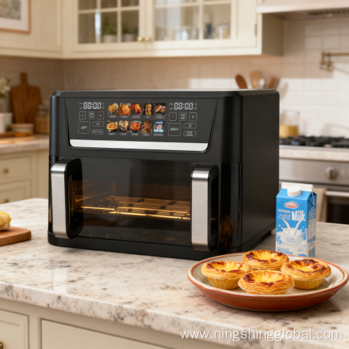 Modern Square Air Fryer with Dual Digital Display